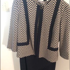 2 piece blue and beige dress